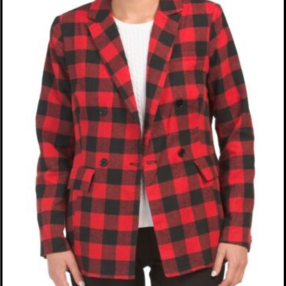 Morrisday label buffalo plaid blazer